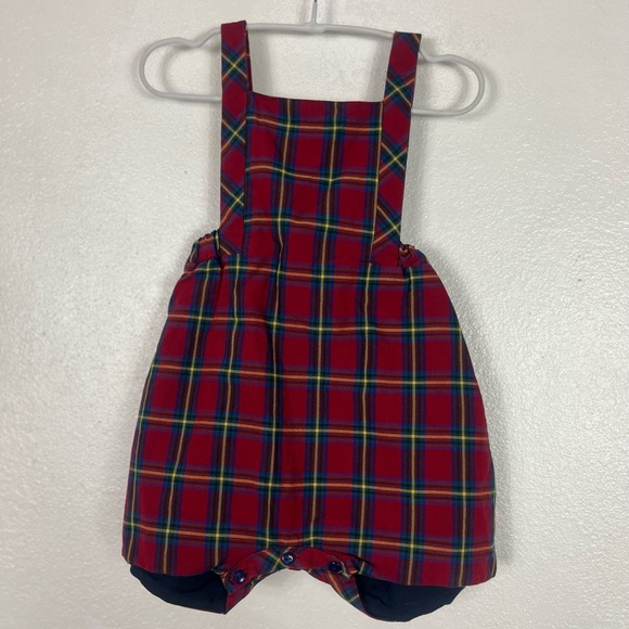 sophie and lucas Other - Sophie and Lucas Red plaid tartan overall romper holiday 4t
